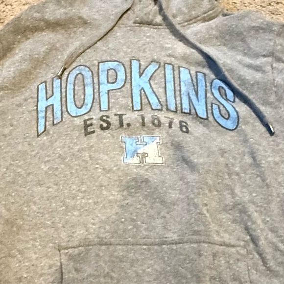 Gray Hoodie with Hopkins Print - Picture 2 of 2